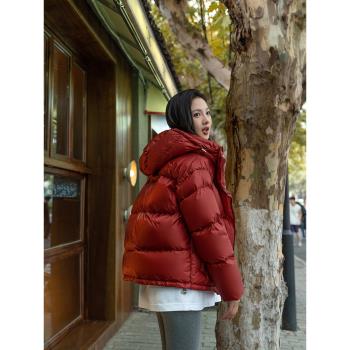 短款羽絨服女冬季小個子2024新款雲朵加厚保暖90白鴨絨麵包服外套