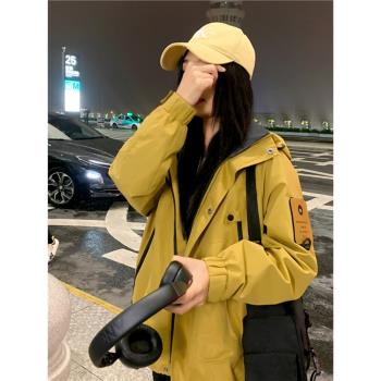 春秋季外套男女款沖鋒衣2025新款爆小個子夾克登山服戶外軟殼薄款