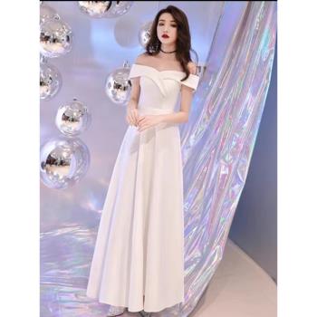 大合唱晚禮服女長款2024新款高階大氣修身顯瘦紅色合唱團演出服夏