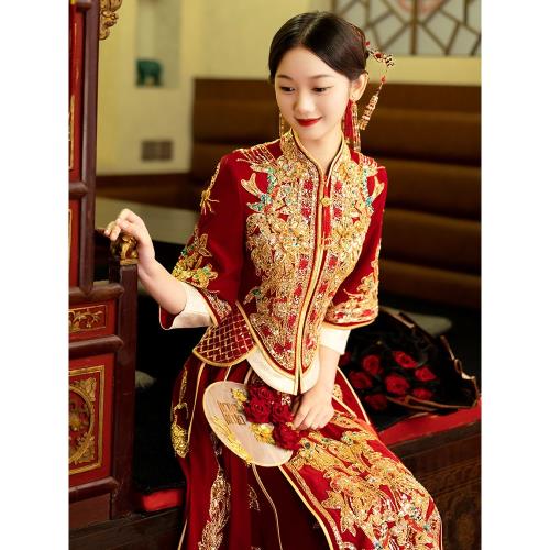 重工奢華秀禾服2025年新款新娘中式結婚嫁衣禮服高級敬酒服秀禾女