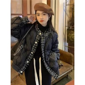小香風女冬寬松短款外套羽絨棉服