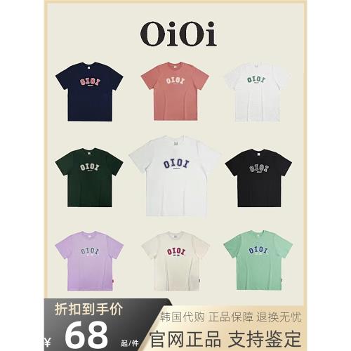 【官方正品】oioi短袖女rose樸彩英同款t恤字母情侶純棉寬松百搭