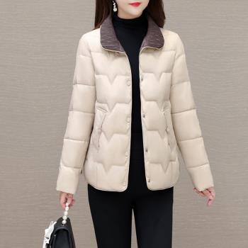 短款羽絨棉服2025新款秋冬女裝時尚韓版流行修身媽媽裝輕薄款外套