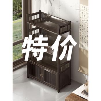 新中式博古架多功能茶水櫃茶葉置物架簡易展示收納架2025新款爆款