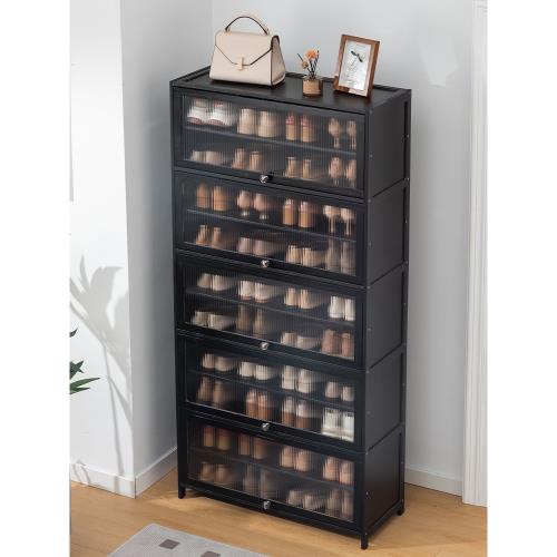 鞋架家用門口簡易多層大容量鞋子收納柜爆款租房好物帶門防塵鞋柜