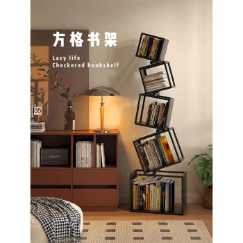 網紅異形轉角書架立式創意鐵藝書架落地現代簡約置物架書櫃客廳