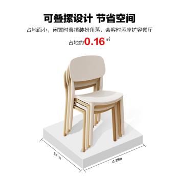 塑膠椅子靠背餐椅家用餐廳久坐舒服加厚簡約凳子書桌用可疊放商用
