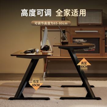 卓煥升降電腦桌臺式家用高度可調學習書桌帶增高架洞洞板電競桌