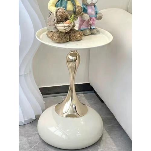 小圓桌茶幾迷你現代簡約沙發邊幾床頭置物桌網紅小桌子鐵藝床頭柜