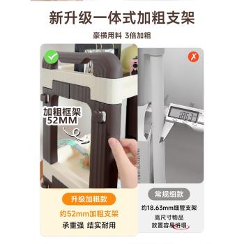 兒童書架落地置物架玩具多層收納架可移動家用小推車帶輪簡易書櫃