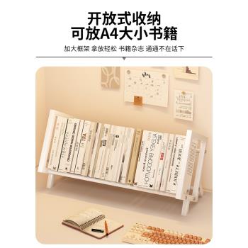 桌面置物架書架書桌上收納兒童家用鐵藝辦公室學生工位簡易儲物架