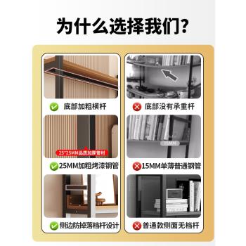 書架置物架落地家用兒童收納客廳貨架圖書館鐵藝多層落地簡易書櫃