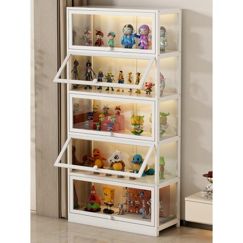 手辦展示柜子置物架樂高泡泡瑪特透明亞克力收納盒非玻璃擺件書架