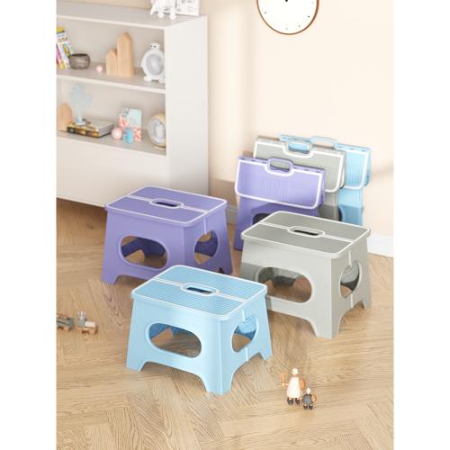 三夢小凳子家用矮凳便攜塑料方凳客廳可折疊兒童凳浴室防滑小板凳