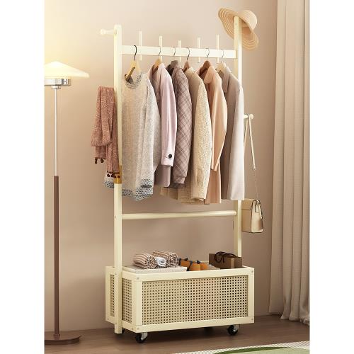 臥室掛衣架家用簡易可移動衣帽架床邊晚上放衣神器衣服收納置物架