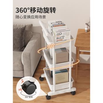 收納架置物架宿舍好物分層移動零食架子衛生間整理神器小推車書架