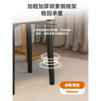 三夢餐椅家用北歐輕奢可疊放軟包凳子餐廳餐桌椅簡約靠背化妝椅子