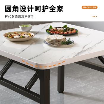 折疊桌子小戶型四方桌子矮桌正方形便攜式出租房小方桌簡易擺攤桌