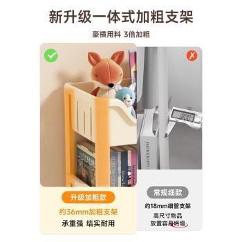 書架置物架帶輪簡易多層兒童玩具收納閱讀落地家用移動小推車書櫃