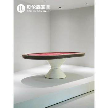 BLS輕奢設計師款多人位德州撲克桌室內娛樂大小點籌碼棋牌桌
