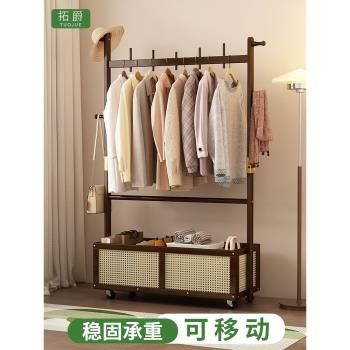 掛衣架臥室落地可移動衣帽架新款時尚琴鍵衣服置物架多功能收納架
