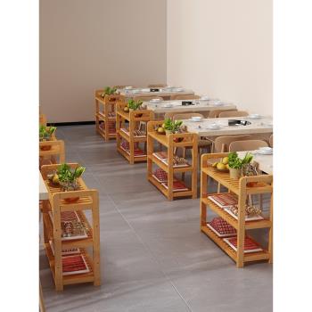 火鍋烤肉燒烤店菜架商用多層廚房層架餐廳桌邊傳菜置物架簡易落地