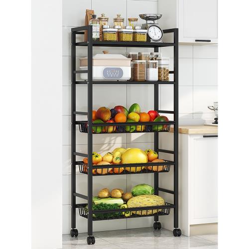 廚房置物架落地多層家用蔬菜收納架多功能雜物架靠墻零食儲物架子
