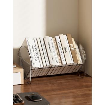 桌面書櫃兒童小型書架子簡易收納窗臺置物臺面飄窗床頭書桌上立架
