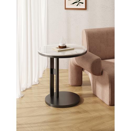 輕奢邊幾客廳沙發小桌子創意側邊巖板小茶幾簡約現代陽臺小圓桌