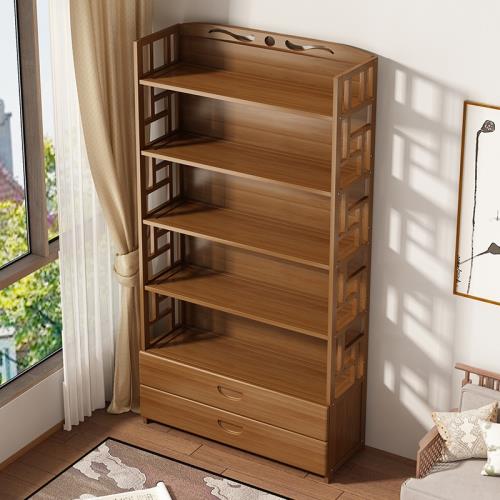 書架簡易收納家用落地多層書柜經濟型兒童繪本架省空間客廳置物架