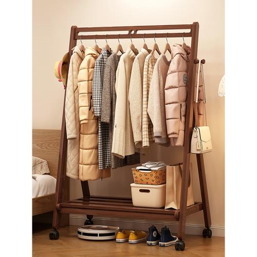 落地掛衣架臥室家用晚上放衣服神器多功能衣帽架可折疊衣服收納架