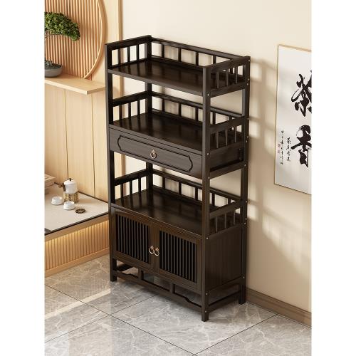 茶水柜辦公室多層茶葉架家用茶柜茶葉茶具收納儲物架茶臺茶桌邊柜