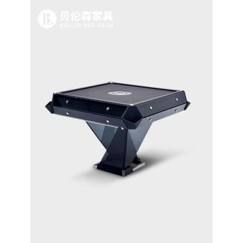 BLS 水晶玻璃麻將桌高階輕奢現代風富豪娛樂室自動洗牌麻將機