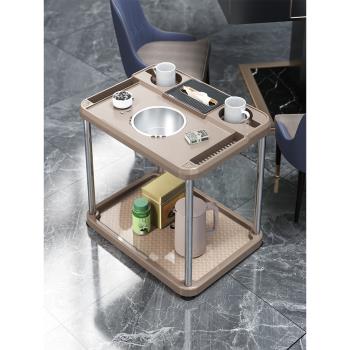 棋牌室麻將邊幾麻將桌茶幾茶水架打牌簡易可移動置物架專用茶水桌