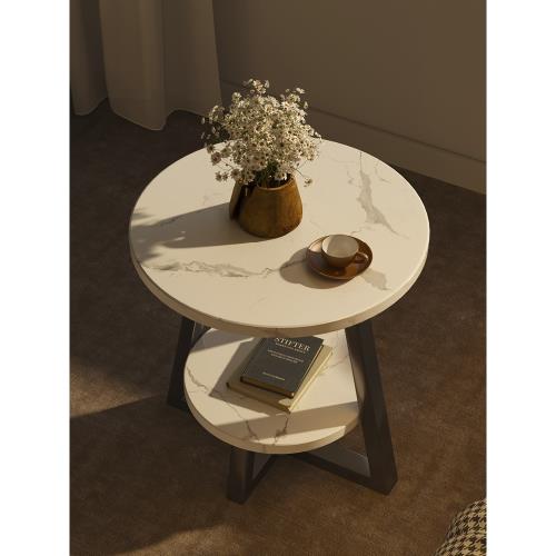 小桌子茶幾迷你圓桌沙發邊幾側邊柜床頭桌家用角幾臥室簡易置物架