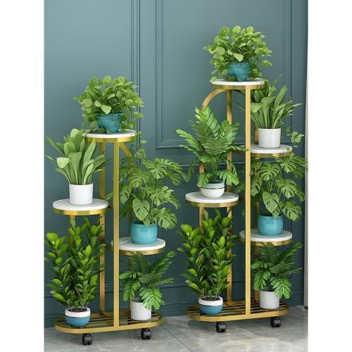 花架子客廳落地式鐵藝花架置物架陽臺多肉花盆托架室內綠蘿植物架