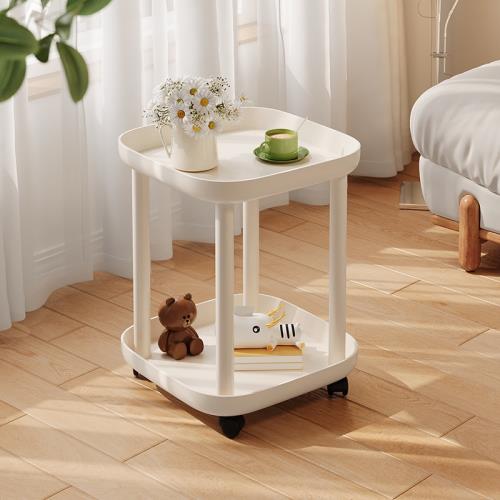 沙發邊幾移動小茶幾家用陽臺臥室圓桌子床頭邊柜迷你置物架小戶型