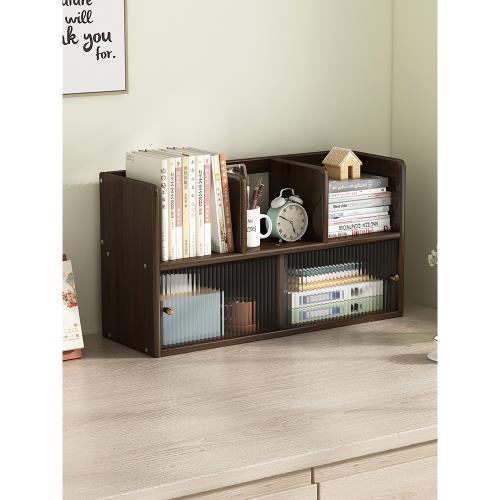 兒童書架桌面置物架家用書桌簡易小型收納書柜辦公室臺面分層架子