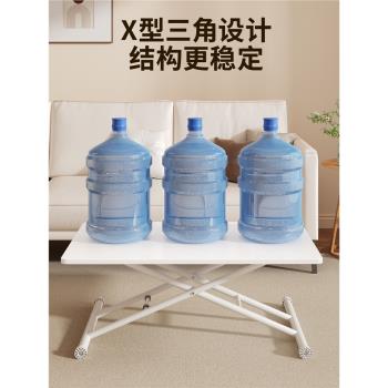可升降茶幾餐桌兩用家用小戶型折疊書桌多功能電腦桌簡易移動飯桌