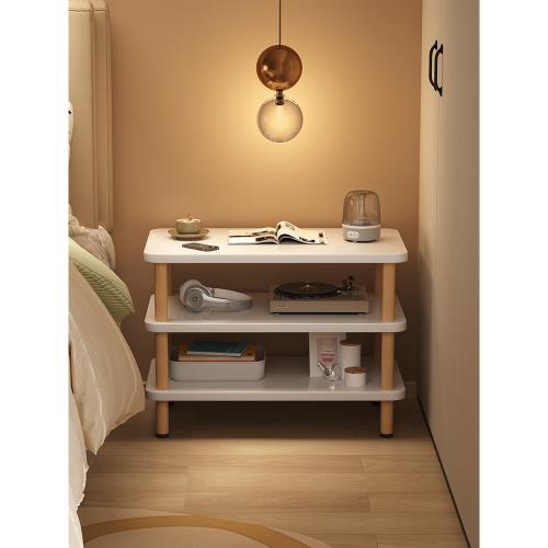 三夢床頭柜替代品臥室家用收納柜邊幾床頭架簡易床邊置物架床頭桌