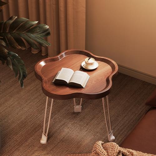 2024新款簡約現代不銹鋼創意折疊小茶幾多功能家用邊桌飄窗小桌子