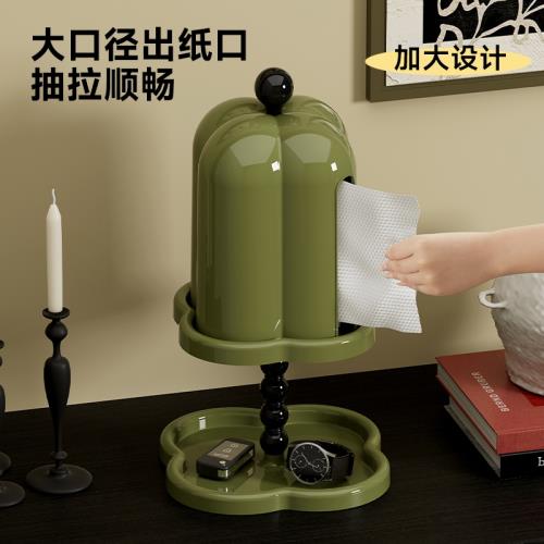 新款輕奢紙巾盒高級感家用客廳法式復古中古風茶幾桌面卷紙紙抽盒