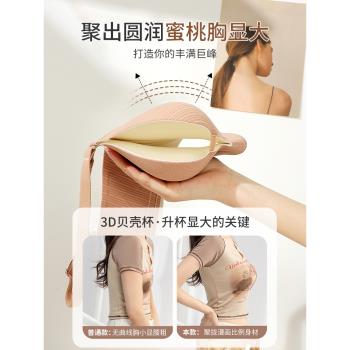 小胸聚攏顯大內衣女無痕一片式塑形漫畫胸調整型文胸罩2025新款