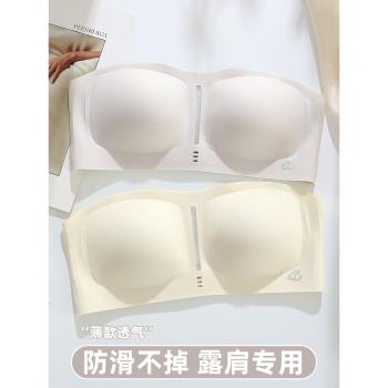 抹胸無肩帶內衣女防滑聚攏小胸薄款無痕隱形美背裹胸防走光文胸罩