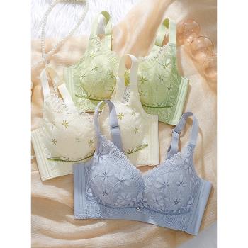 調整型內衣女收副乳防下垂薄款無鋼圈大胸顯小胸聚攏超薄杯文胸罩