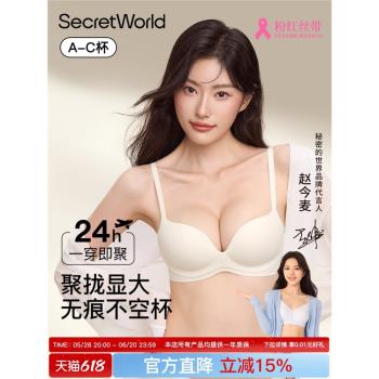 Secret World內衣女小胸聚攏收副乳2025新款爆款無痕無鋼圈文胸罩