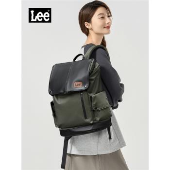 Lee時尚休閑雙肩包女揹包戶外旅行包大容量電腦包高中學生書包男