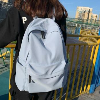 日韓無印風大容量簡約百搭雙肩包男女大學生初中生書包旅行揹包潮