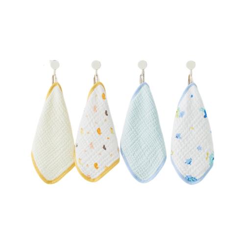 PurCotton全棉時代水洗紗布手帕小鴨子 25cm×25cm4條裝