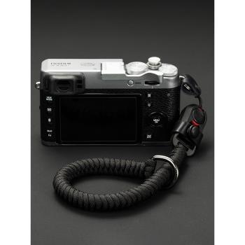 【短款】快拆相機腕帶通用快裝扣編織繩復古富士x100v x100t x100f索尼GR3理光徠卡通用PD快拆防刮保護套皮套